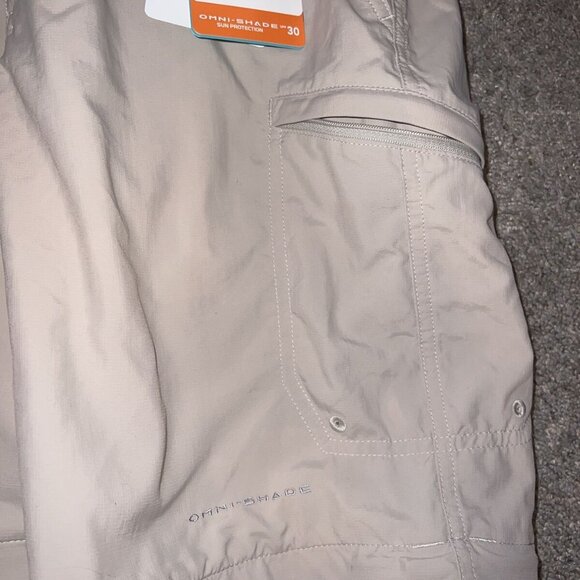 Columbia Women's Zip Off Khaki Pants Convertible Fossil Aruba Omni Shade 30 PFG - Picture 12 of 16